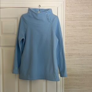 Light blue Dudley Stephens fleece top pullover with snaps